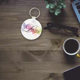 Live and let live wisdom quote typography key ring