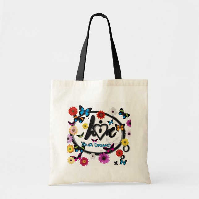 Live and Love Your Dreams Tote Bag (Front)