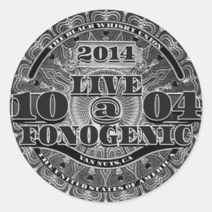 LIVE AT FONOGENIC - Round Sticker
