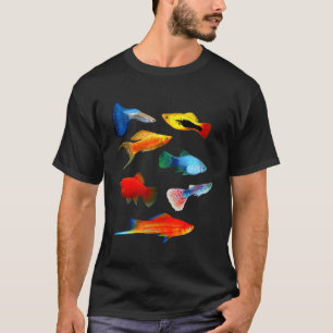Live Bearers Fish Mollies Swordtails Guppies Platy T-Shirt