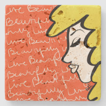 Live Beautifully Stone Coaster