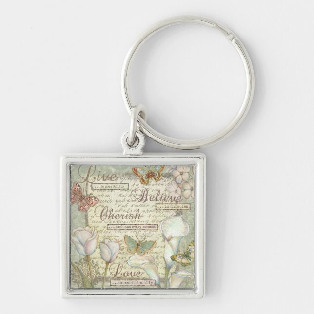 Live Believe Cherish Key Ring (Front)