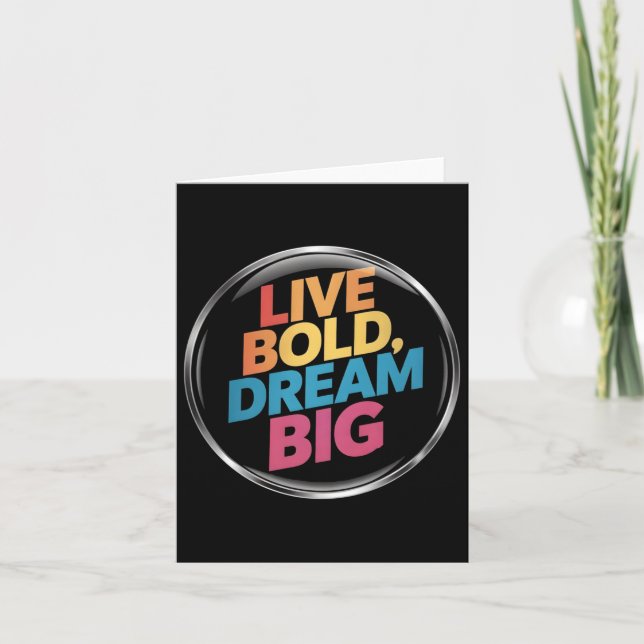 Live Bold Dream Big Sticker  Card (Front)