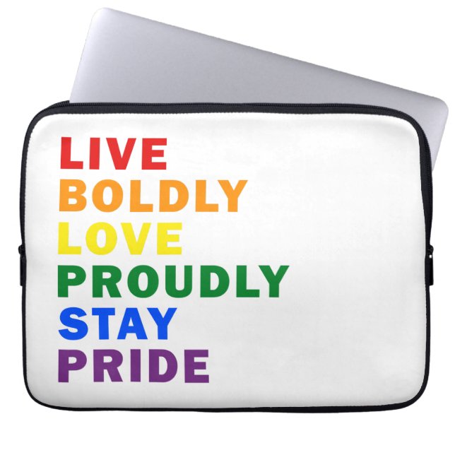 Live Boldly Love Proudly StayPride Electronics Bag (Front)