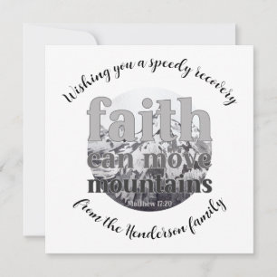 Live by faith custom get well card