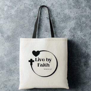 Live By Faith Tote Bag