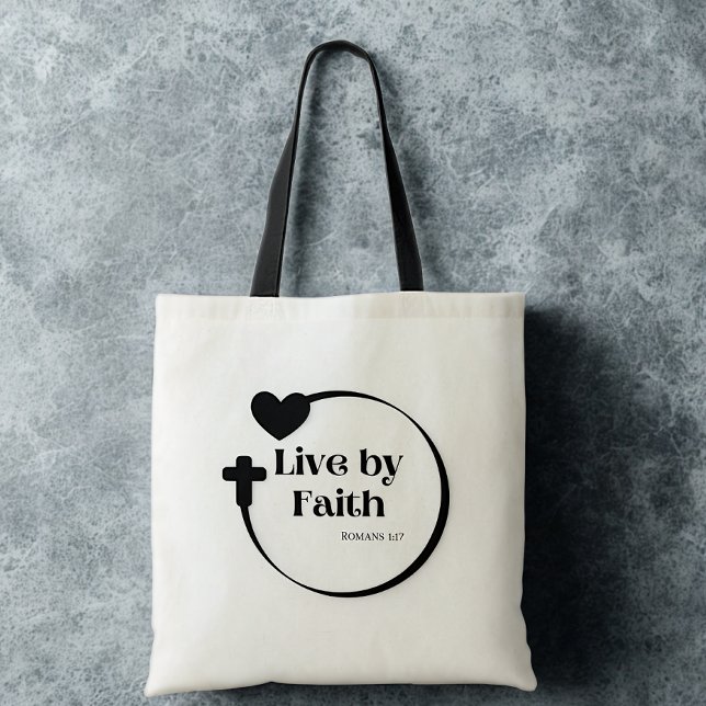 Live By Faith Tote Bag (Creator Uploaded)