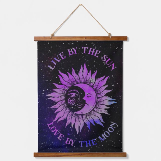 Live by the Sun, Love by the Moon Hanging Tapestry (Front)