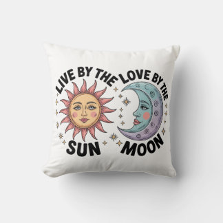 Live by the Sun Love by the Moon Retro Tote Bag Cushion