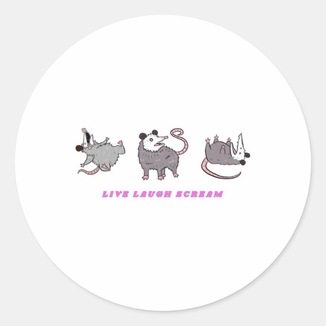 Live  classic round sticker (Front)