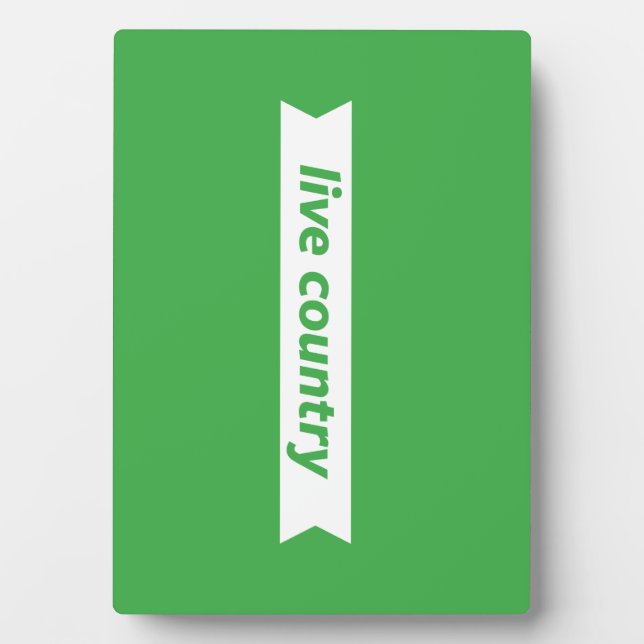 Live Country Plaque (Front)