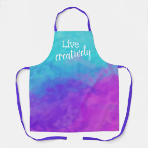Live Creatively Purple, Pink, Teal Apron