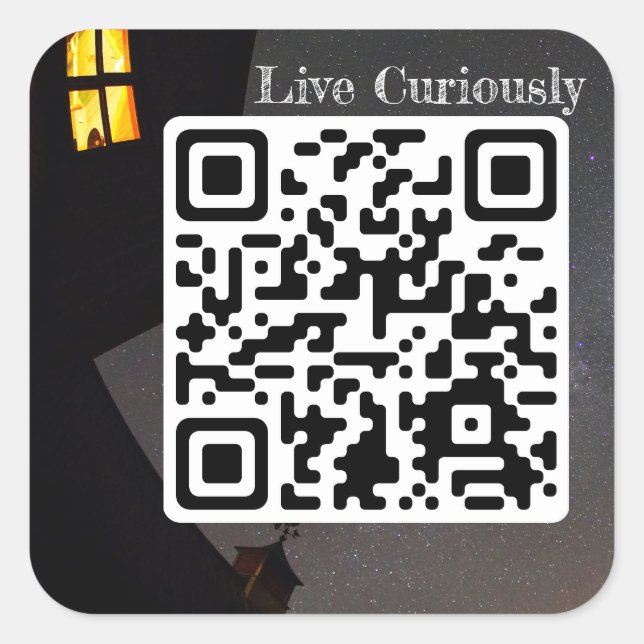 live curiously sticker (Front)