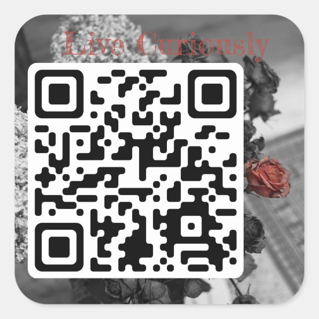 live curiously sticker (Front)