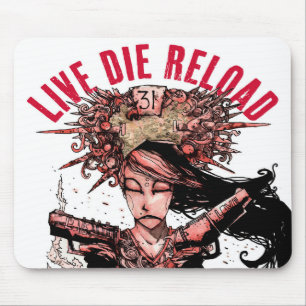 Live Die Reload mouse pad