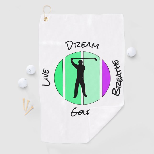 Live, dream, breathe golf towel (InSitu)