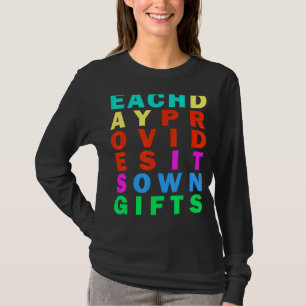 Live Each Day Rainbow Stoicism Quote T-Shirt