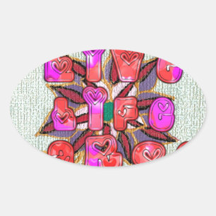 Live Experience Life Large Gifts.jpg Oval Sticker