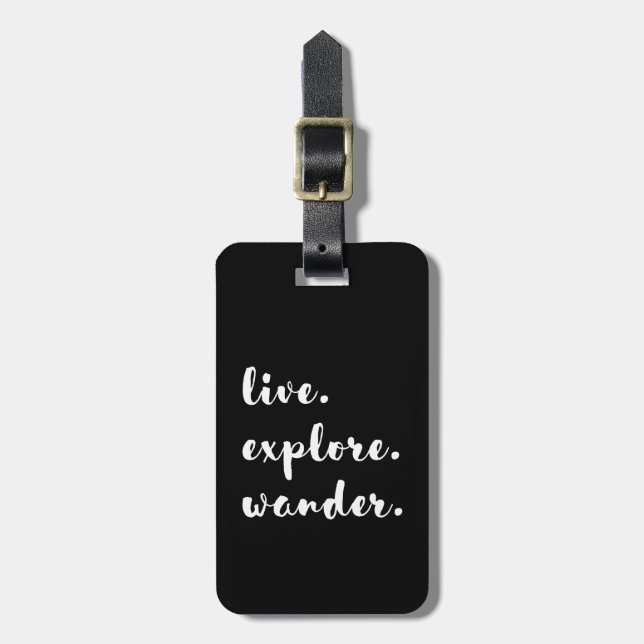 Live Explore Wander Luggage Tag (Front Vertical)