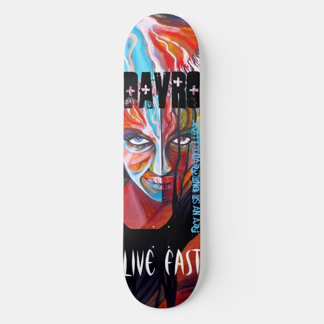 live fast skateboard (Front)