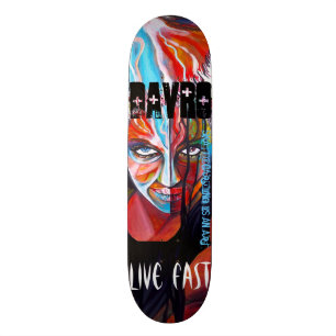 live fast skateboard