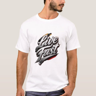 Live Fast Vintage Racing T-Shirt | Retro Motorspor