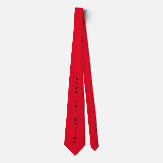 Live For Christ Neck Tie (Black/Red) (Original) (Front)