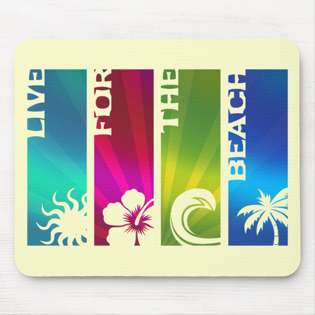 Live for the Beach Mouse Pad (Front)