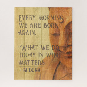 Live for Today Mantra Buddha Motivational Quote Jigsaw Puzzle