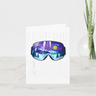 Live for white powder snow sports funny ski trip card