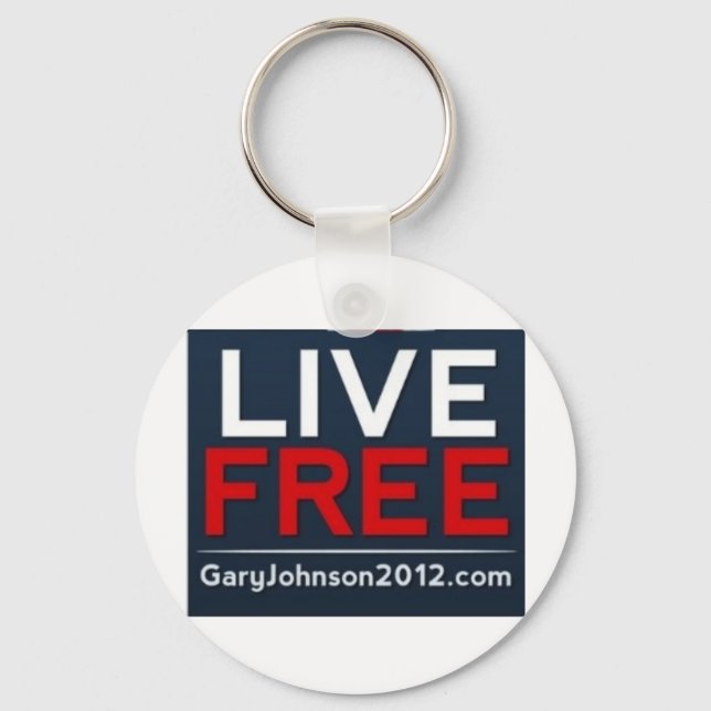 Live Free Gary Johnson for President 2012 Key Ring (Front)