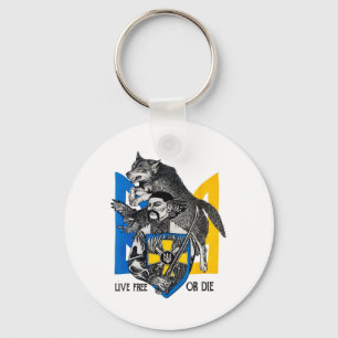 Live-free Or Die Cossack Warrior Ukraine Flag Key Ring