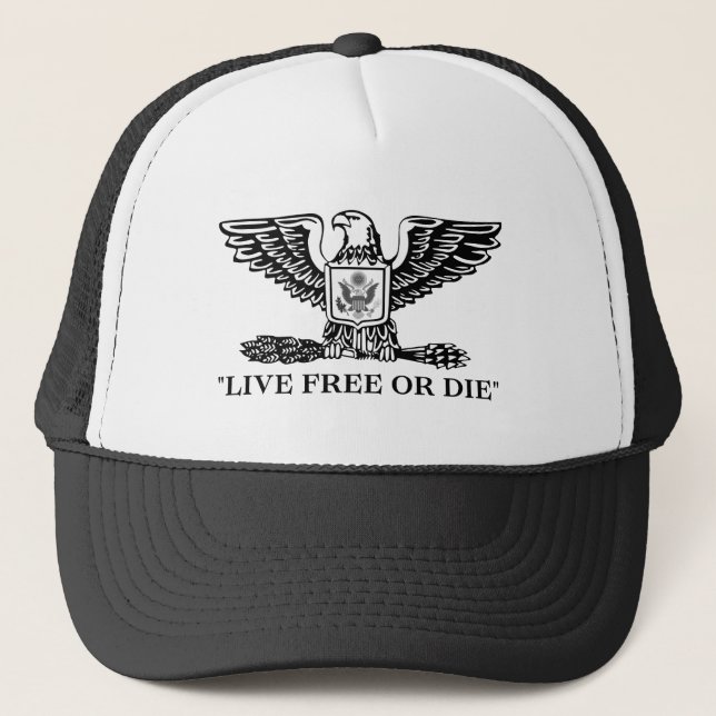 Live Free or Die Eagle  Trucker Hat (Front)