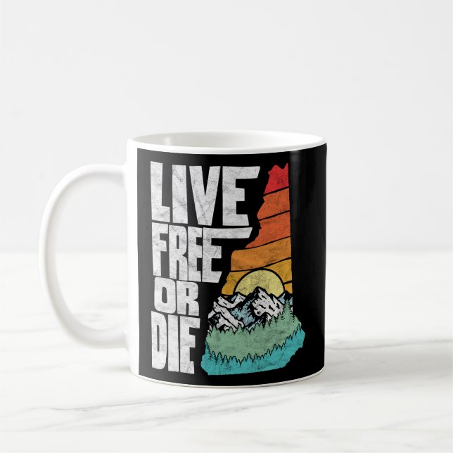 Live Free Or Die New Hampshire Nature Coffee Mug (Left)