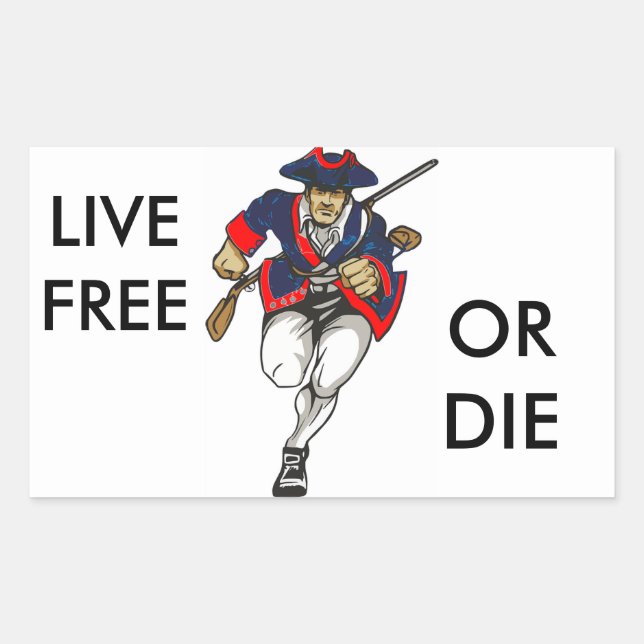 LIVE FREE OR DIE Rectangular Stickers (4) (Front)