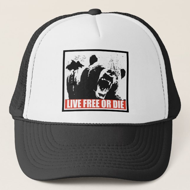 Live Free Or Die Trucker Hat (Front)