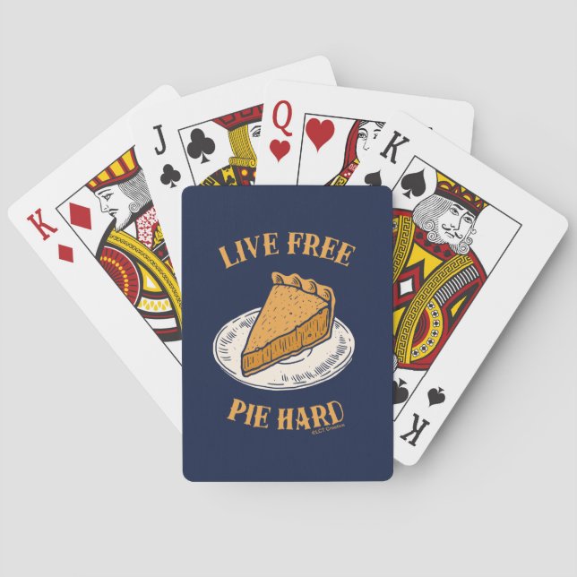 Live Free Pie Hard Playing Cards (Back)