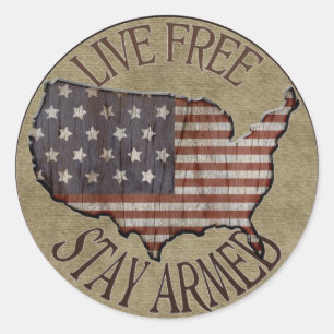 Live Free Stay Armed patriotic stickers