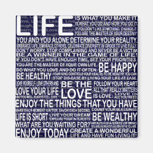Live fully, Live love laugh learn, motivational Magnet