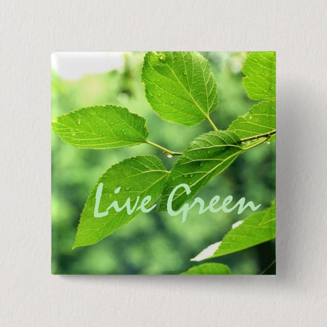 'Live Green' Button (Front)