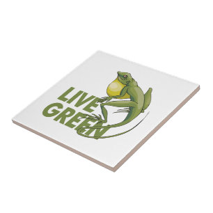 Live Green Ceramic Tile