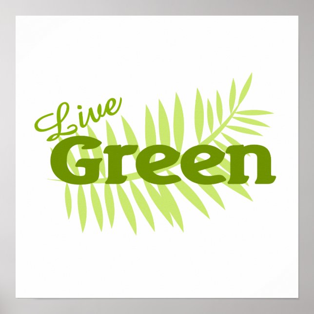 live green fern poster (Front)