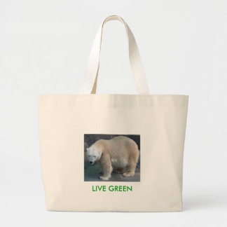 LIVE GREEN LARGE TOTE BAG