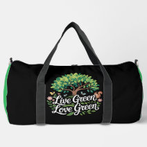Live Green Love Green Tee Duffle Bag