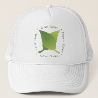 Live green, Love green, Think green, Dream green Trucker Hat