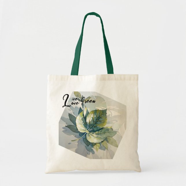Live Green, Love Green Tote Bag (Front)