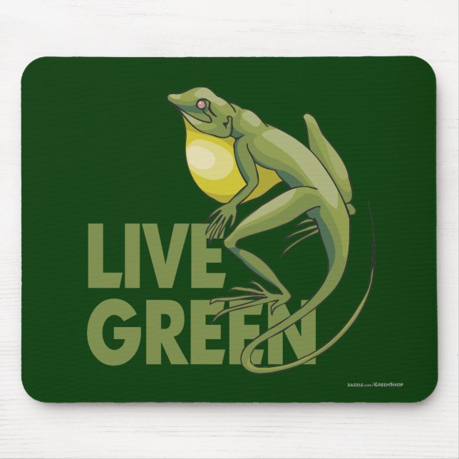 Live Green Mouse Pad (Front)