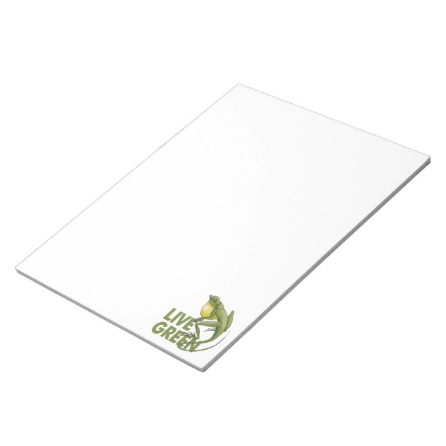 Live Green Notepad (Angled)