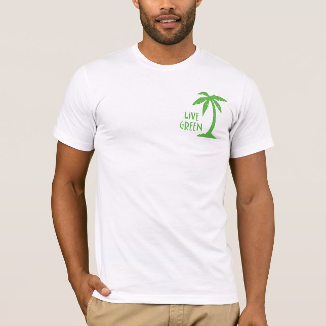 Live Green - Palm Tree T-Shirt (Front)