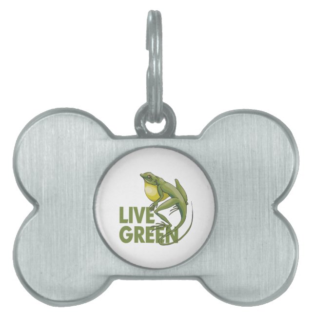 Live Green Pet ID Tag (Front)